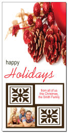 Christmas Corner Mistletoe and Pinecones Cards with photo  4